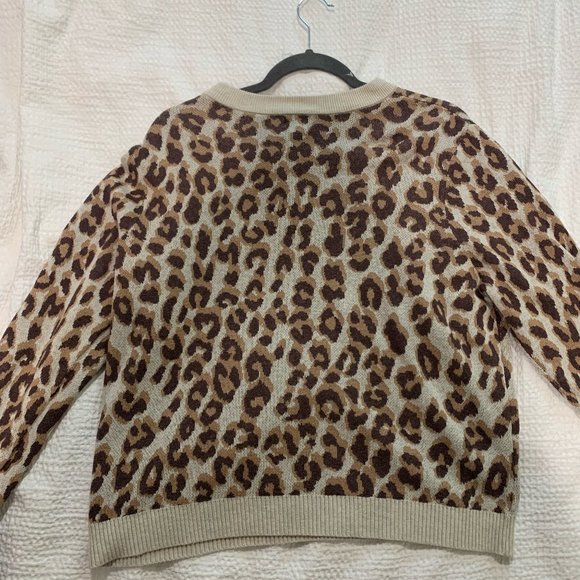 Leopard Crewneck Pullover Sweater - Target, L - Picture 3 of 4